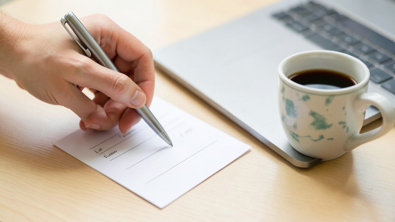 A neatly arranged workspace with a form being filled out, highlighting the process of completing the FAFSA